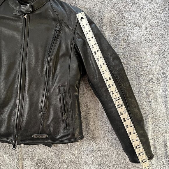 Women’s Harley Davidson Black Leather FXRG Heavy Layer Jacket Med #98520-05VW - Picture 7 of 16